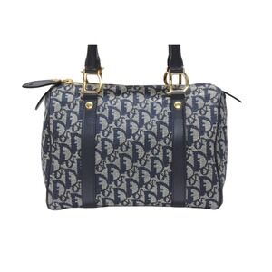 Dior Navy Speedy Handbag Christian Blue Trotter